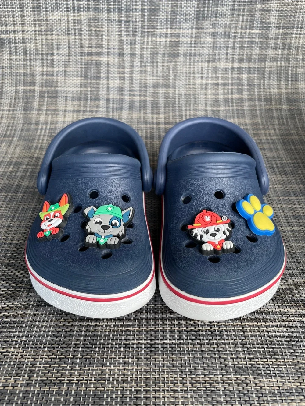 CROCS Kids Off Court Clogs in Navy-White-Red Slip-on Sandals Shoes Infant 6